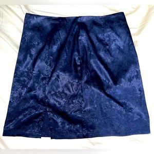 Ocean blue floral mini cut out skirt!